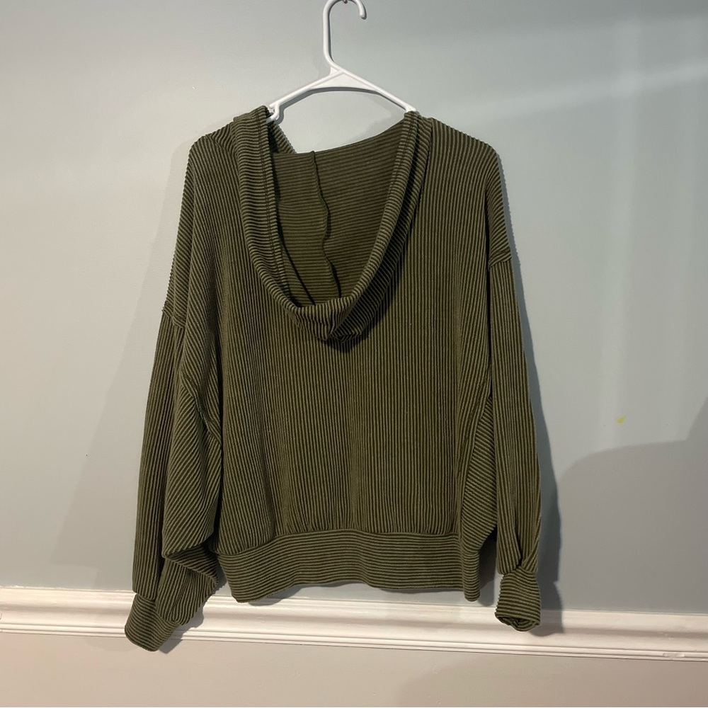 NWOT Pink Lily Ribbed Hoodie | Size: Small - Picture 2 of 3